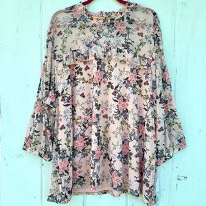 Victorian floral blouse